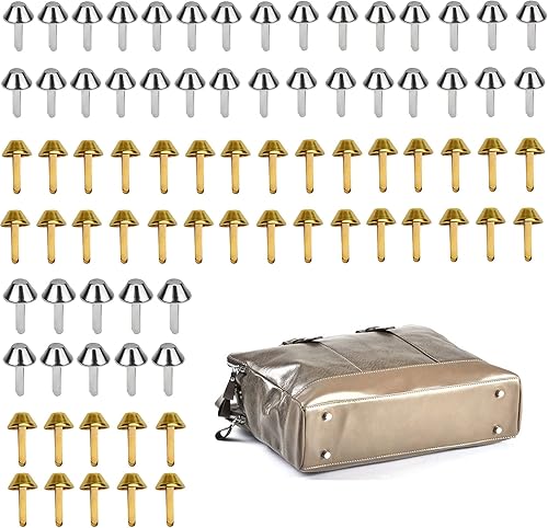 Rivetti A Testa Borsetta Piedini Per Borse A Fondo Piedi Borchie 80 Pezzi Piedi Lunghi Borsa Unghie Del Piede 12mm Base Dei Bagagli Borsa Piatta Chiodi Inferiori Rotondi Rivetti Borse Accessori - Honorern