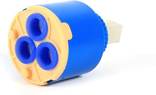 Acouto Cartuccia a Dischi Ceramici, 35mm Cartuccia in Ceramica Miscelatore Acqua Rubinetto Valvola di Controllo Interna Plastica PP Blu Pratico(35mm) - Honorern