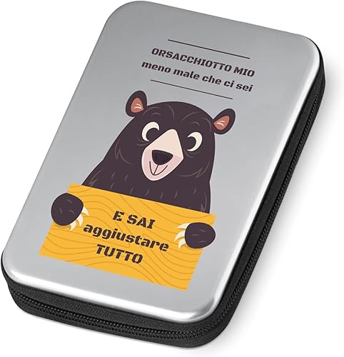 Maverton Kit di Attrezzi Compatto - Personalizzazione Stampata a Colori - Mini - Cassetta Attrezzi - Tascabile - Dimensioni 16 x 11 cm - regalo uomo - Sodisfazione - Honorern