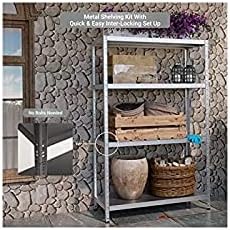 SCAFFALE IN METALLO MACISTE 120 X 50 X 234 H 5 PIANI KG 260 AD INCASTRO - Honorern