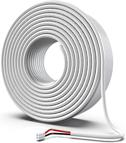 TMEZON Cavo per videocitofono 2 fili 15M, Cavi prolunga Colore AWG24 / 0.3mm² per citofono Porta del sistema, Monitor e campanello, videocitofono - Honorern