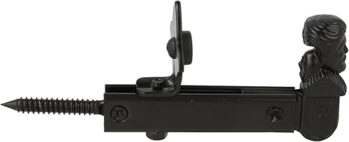 Amig - Fornitore decorativo per traventane Mod.6 | Dimensioni: 157 x 60 mm | Ancoraggio di sicurezza in ferro battuto | Evita urti e graffi | In acciaio rifinito in nero epossidico opaco - Honorern