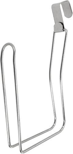 Porta carta igienica da appendere, in acciaio inox, da appendere sopra il serbatoio, per risparmiare spazio (argento) - Honorern