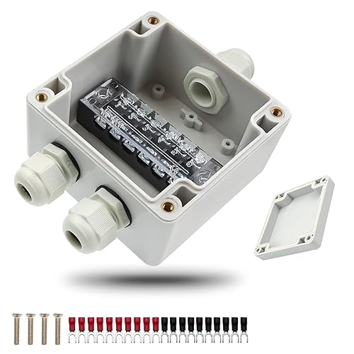 Scatola Derivazione, Bianco IP66 Scatola Derivazione Stagna, 82 x 80 x 56 mm Cassetta di Derivazione, con Connessione Preisolata a Forcella SV, Resistente Alte Temperature, per Cavi Elettrici - Honorern