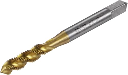 Filettatura Spirale con Flauto, Maschio Spina Filettato 1/4-28 Unf 2B, Utensili Filettatura Acciaio Alta Velocità 6542 Rivestiti Titanio per Riparazioni Meccanica - Honorern