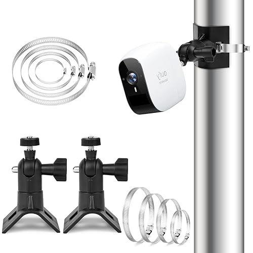 Supporto da Parete per Telecamere di Sicurezza da Interno Esterno, 2 Pezzi Supporto Telecamera Regolabile, per Arlo Pro, Arlo Ultra, Arlo Go e Altri Modelli Compatibili (Nero) - Honorern