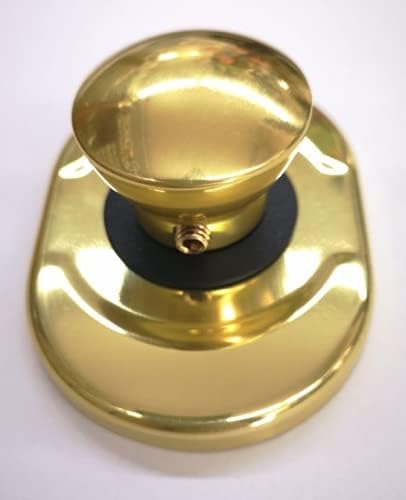 Kit limitatore di apertura ricambio (NEW CRETA) per porta blindata sicurezza ATRA-DIERRE Mostrina+pomolino completa di inserti di fissaggio per 1 porta finitura ORO LUCIDO - Honorern