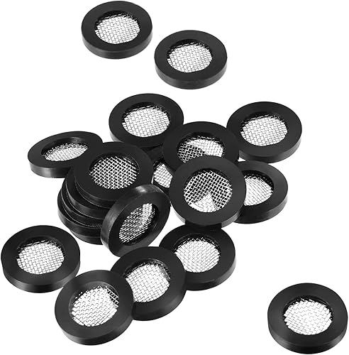40 Pack Guarnizione per Tubo Flessibile O Ring Filtro a Rete Soffione Doccia Guarnizione in Acciaio Inossidabile Rondelle in Gomma con griglia Filtro per soffione Doccia da 1/2 Pollice - Honorern