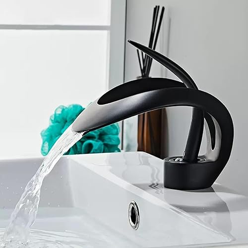Rubinetto Bagno Lavabo Cascata Rubinetto Miscelatore Rubinetto Lavabo Miscelatore Lavabo Bagno Lavabo Da Appoggio Acqua Calda E Fredda Tutto Rubinetto In Rame Bianco - Honorern