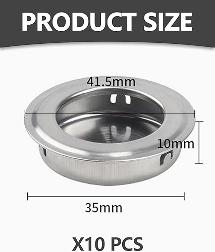 QLEUIFT 10 PCS Maniglie tonde da Incasso Maniglia incassata Invisibile Scorrevole Maniglie per Porte scorrevoli Maniglie Rotonde scorrevoli a Filo per mobili Armadio Armadio Porta di casa Decorazione - Honorern