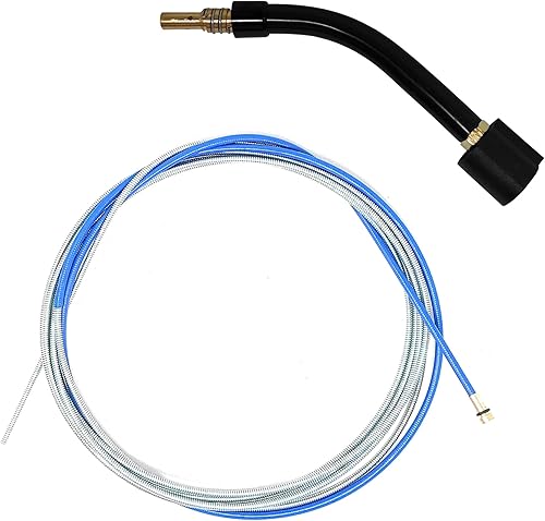 ELCAN Set di una testa per torcia 15ak e guidafilo blu da 4 metri per filo da 0,6-1,0 mm per torcia mig mag. Consumabili e accessori pistola per saldatura. Collo di cigno per torcia di saldatura MB15 - Honorern