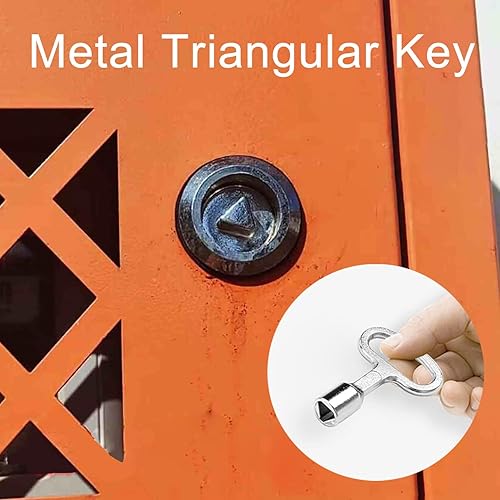 2 Pezzi Chiave Triangolo, Chiave Triangolare in Metallo, per Armadietto Contatore Elettrico Acqua Gas Radiatore e Rubinetto Triangolare - Honorern