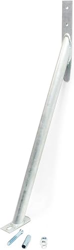 Wiltec Staffa di fissaggio per recinzioni, in acciaio zincato Paletto per ancoraggio a terra - Honorern