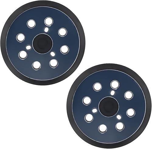 2 Pcs 5 Pollici Platorello Abrasivo, Platorello di Ricambio, 8 Fori di Levigatura, 125 mm Platorello Duro Levigatrice, Tampone di Ricambio per Levigatrice per makita bo5010, bo5030k, bo5031k, bo5041k - Honorern