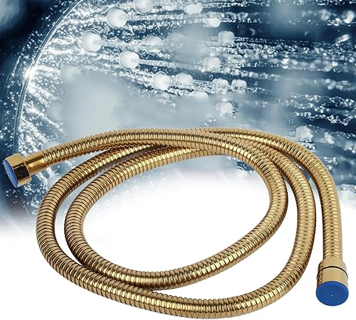 Flessibile Doccia in Acciaio Inossidabile Dorato da 150cm, Tubo Flessibile per Doccia Manuale G1/2 Pollici Flessibile per Soffione Doccia Multifunzionale per il Bagno di Casa - Honorern