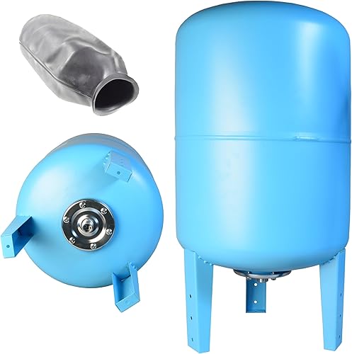 Serbatoio a Pressione 100L - per Impianti Idrici e Sistemi Autoclave - con Membrana EPDM - Vaso di Espansione - per Pompa Domestica Pompa per Pozzo - Attacco da 1' - Acciaio - Verticale 100 Litri - Honorern
