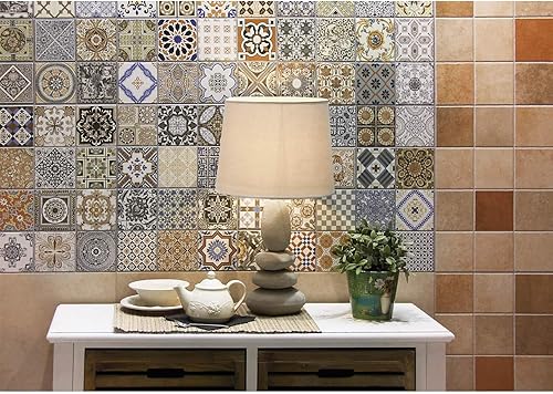 Piastrelle modello Habib 44,1 x 44,1 cm in gres porcellanato, patchwork marocchino, piastrelle in ceramica per una bella cucina, corridoio bagno & parete posteriore della cucina, FL6030M - Honorern