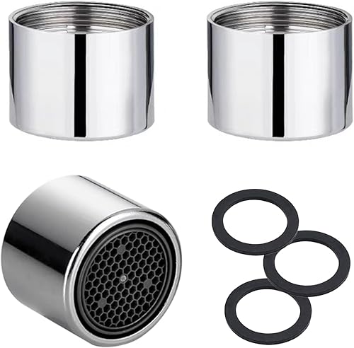 Aeratori per Rubinetto in Confezione da 3 Pezzi di Ricambio da 22 mm, Aeratore Rubinetto F22 per Cucina e Bagno, Filtrare e Risparmiare Acqua, con Guarnizione da 3 pezzi - Honorern