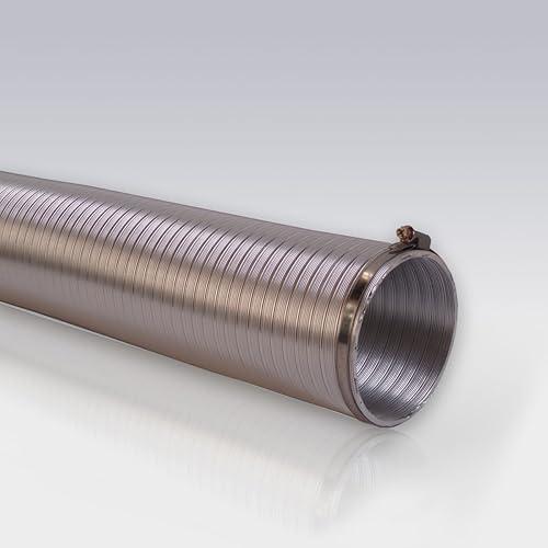 Tubo flessibile in alluminio, 3 m, tubo flessibile Ø 100 mm, tubo in alluminio da 100 mm, tubo flessibile in alluminio, resistente al calore - Honorern