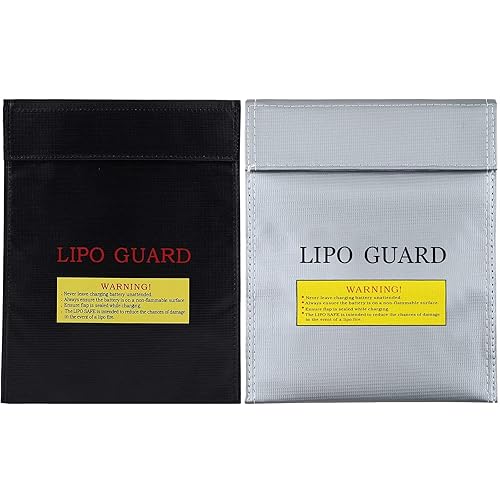 2 pz Borsa a Prova di Fuoco di Protezione, Borsa di Sicurezza per Batteria al Litio, Borsa di Sicurezza Antideflagrante, 18*23 cm, Proteggi Gli Oggetti di Valore, Ricarica e Trasporto Sicuri - Honorern