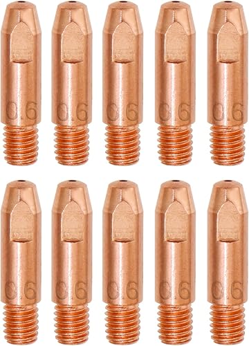 10 PZ Parti Usurate Ugello Gas 0,6mm Accessori per Saldatrice a Gas di Protezione per Saldatura MB24KD MIG MAG Accessori per Saldature Set di Materiali di Consumo per Saldatrice a Torcia MB24 - Honorern