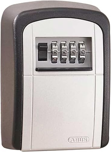 ABUS KeyGarage 707 - Cassetta portachiavi per montaggio a parete, per fino a 7 chiavi o piccoli oggetti di valore, colore: nero/argento - Honorern