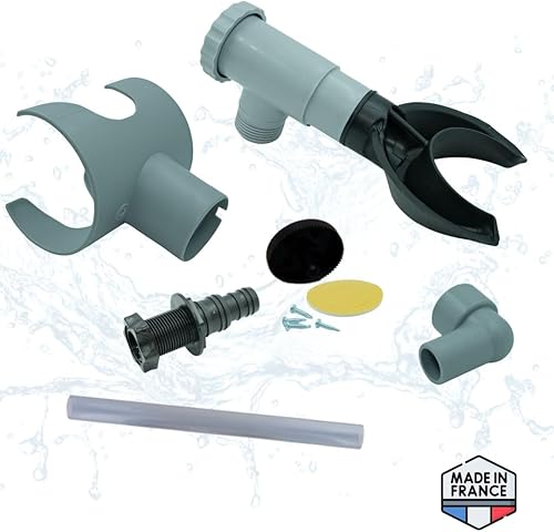 Capt'eau Collettore, 1 metro di tubo morbido grigio e raccordo a 2 riserve, in plastica, rotondo, grigio - Honorern