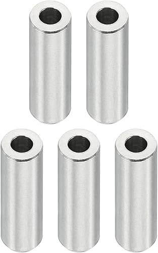 M4 Distanziali in Acciaio Inossidabile, 5pz Distanziatore Metallico Acciaio Inossidabile 4,2mm ID x 8mm OD x 20mm L Vite Rotondo per 5/32' M4 Bulloni a Vite - Honorern