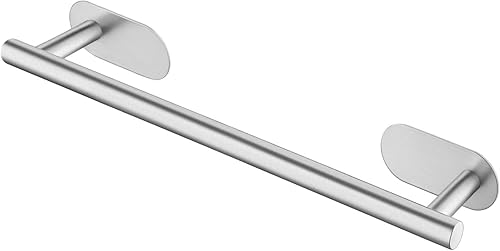 YUET Porta Asciugamani 40CM Autoadesivo, Porta Salviette in 304 Acciaio Inox Impermeabile Portasciugamani da parete per Bagno Cucina, Argento Lucido - Honorern
