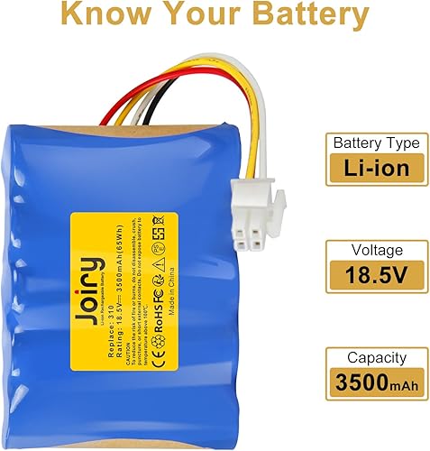 Joiry 18.5V 3500mAh Li-ion Batteria per Husqvarna Automower 310,315, Batteria per Gardena Sileno R100Li,R130Li,R160Li, sostituisce 5848228-01,5848228-02,5848528-01,5895862-01 - Honorern