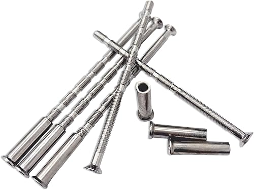 12 viti e manicotti di fissaggio per maniglia della porta M3 Bullone della maniglia della porta Fissaggi passanti Vite universale M3 Bulloni e manicotti di collegamento Viti per manigle(argento) - Honorern