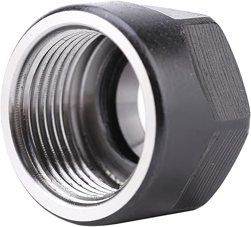 Dado di bloccaggio, 42 CrMo Solid Functional ER11 Chuck Holder, per ingegnere per apparecchiature di comunicazione per montaggio navale per elettricista(Nero, M15*1 ER11A) - Honorern