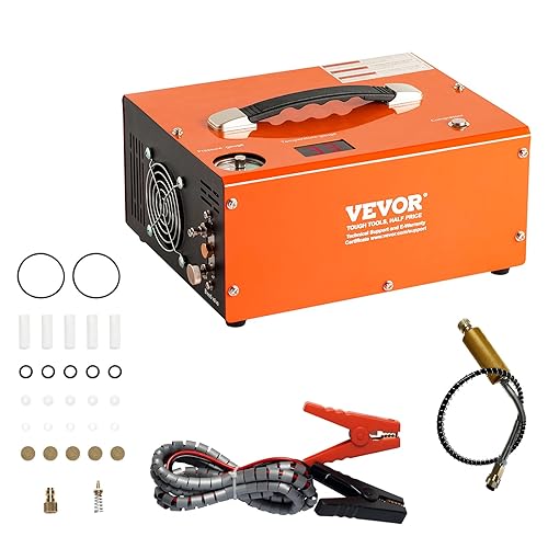 VEVOR Compressore d'Aria 30MPa PCP Portatile Convertitore Integrato Spegnimento Manuale DC 12V/AC 230V, Compressore d'Aria Portatile ad Alta Pressione Senza Acqua Senza Olio Portatile 500W Integrato - Honorern