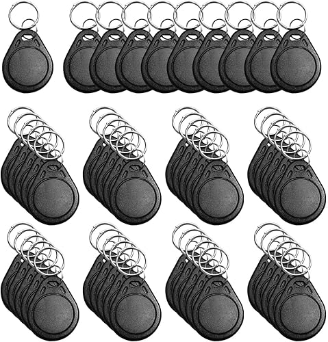 50 portachiavi scrivibili RFID di prossimità, 125 kHz, con etichetta identificativa di prossimità, per controllo accessi alle porte (multicolore) - Honorern