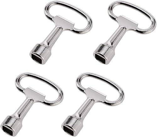 4 Pezzi Chiave Quadrata Contatore, Chiave A Bussola, in Lega di Zinco,per Contatore d'Acqua A Gas, Scatola Argentata,Chiave Quadrata,Chiave Contatore Acqua(13 X 8 X 8 Mm) - Honorern