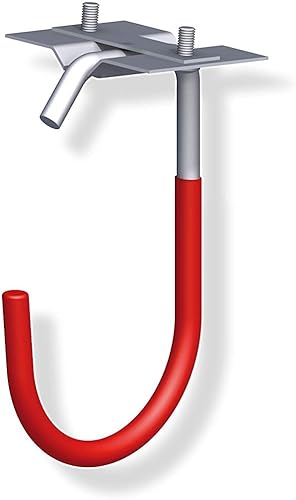 GedoTec® Gancio per bicicletta Profi Line – in acciaio zincato, gommato, per montaggio a parete e soffitto, 90 x 125 mm, portata 30 kg – marchio di qualità per la casa - Honorern