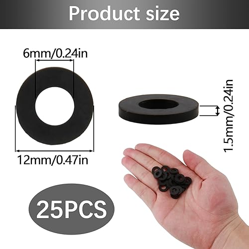 Rondelle Acciaio M6,Rondelle Piatte di Tenuta Acciaio Inox A2 V2A Rondella di Bloccaggio,Rondelle di Bloccaggio Resistenti alla Corrosione e Ruggine per Viti e Bulloni,25 Pezzi - Honorern