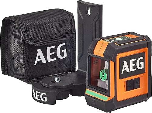AEG CLG220-B Livella Laser Verde - 2 Linee, Batteria Non Inclusa, Illumina Fino a 20 Metri, Livella Laser Autolivellante, Accuratezza ±0.3 mm/m, Con Protezione IP54, Filetto 1/4˝ - Honorern