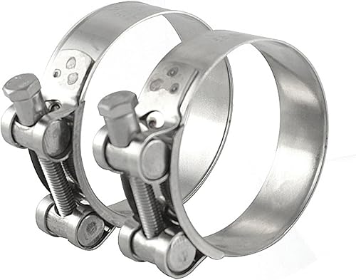 2 Pezzi Fascette Stringitubo in Acciaio Inox,Fascette Metalliche Stringitubo,Fascette Stringitubo Regolabile,Fascetta per Bullone in Acciaio Inox,Campo di Serraggio 40-43mm,per Cavi,Rubinetto - Honorern
