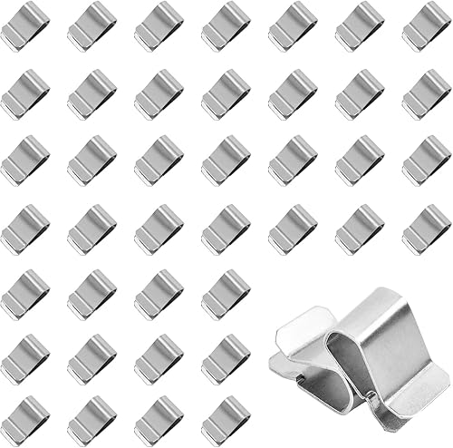 40 Pezzi Clips a U a Molla in Acciaio Inossidabile Clip di Fissaggio Griglia Albero Luce Clip di Chiusura in Acciaio per Industriale Attrezzature Fissaggio 21 mm x 12 mm, per Tubo Da 3,5 mm - Honorern