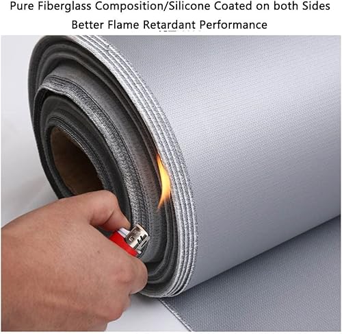 Tessuto Ignifugo In Tessuto Di Fibra Di Vetro - Telo Parasole Antincendio Per Impieghi Gravosi - Resistente Alla Fiamma E All'acqua - Finitura In Silicone - Coperta Per Saldatura ( Taglia : 0.3mm ) - Honorern