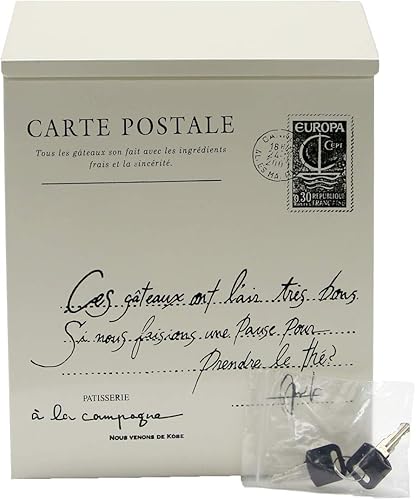 Cassetta delle lettere vintage da parete con aletta e serratura (blu 2) - Honorern