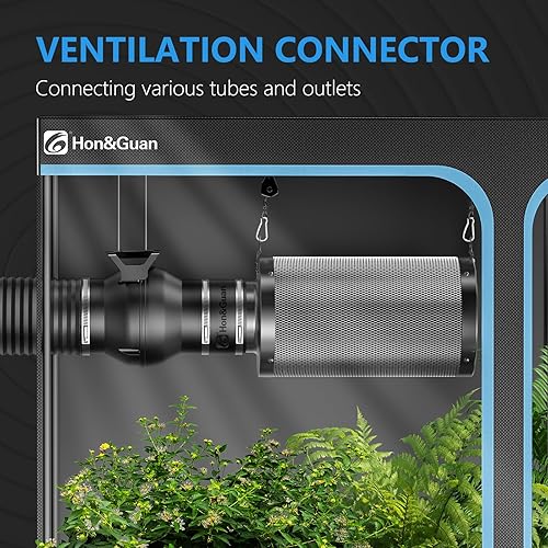Hon&Guan Manicotto in gomma flessibile da 100 mm, con due fascette in acciaio inox, manicotto antirumore, inodore, connettore per tubo per ventilatore, filtro a carbone, tubo rigido, tubo in acciaio - Honorern
