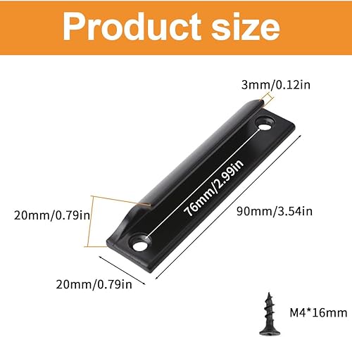 2 Pezzi Maniglia In Lega Di Alluminio, Maniglia Per Porta Scorrevole, Per Cassetto Guardaroba Scorrevole Porta Cucina Mobiletto, Porte Scorrevoli, Porte In Legno - Honorern