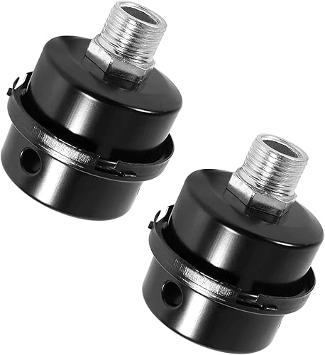 Filtro per compressore, silenziatore, 1/2', silenziatore per compressore d'aria, 20 mm, in metallo, 2 pezzi - Honorern