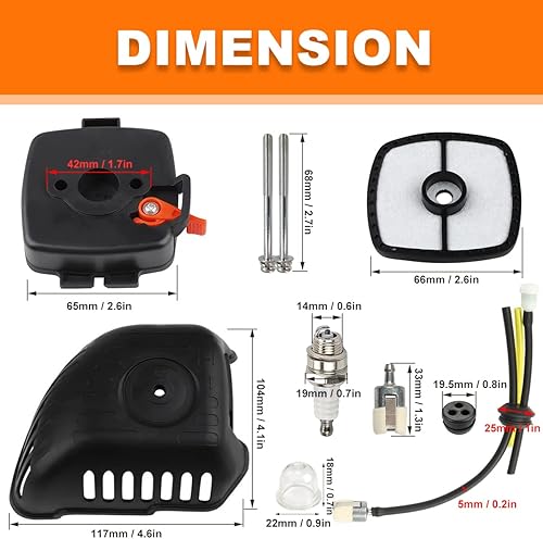 ZAMDOE Coperchio del Coperchio del Filtro dell'Aria per Echo GT-225 PE-225 SRM-225 SHC-225 SRM-225i Decespugliatore Soffiatore con Manutenzione del Sistema di Alimentazione 90116Y - Honorern