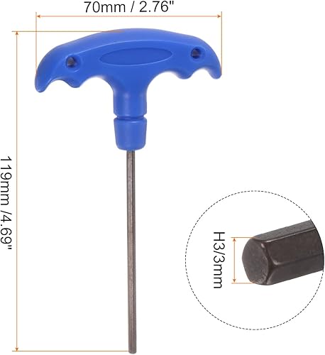 H5 T-Manico Esagonale Chiave Inglese 5mm S2 Acciaio T-Key Interno Esagono pinze Riparazione Strumento - Honorern