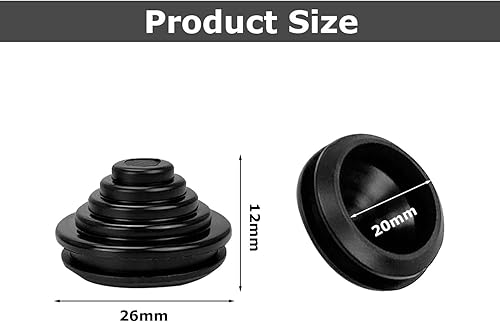 50 Pezzi Gommini, 20mm Gommino Passacavo Elettrico, Guarnizioni per Cavi Elettrici, Occhielli in Gomma, Tappi Passacavi Gomma, Passacavo Gomma per la Protezione di Cavi, Spine e Tubi - Honorern