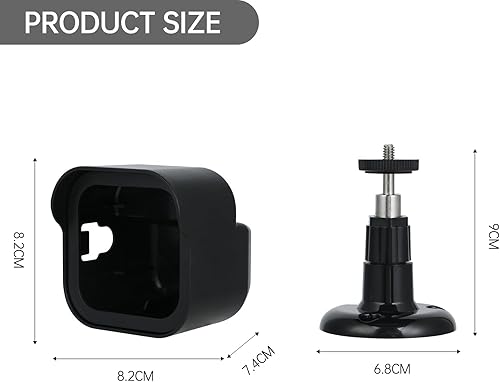 [3 Confezioni] Blink Outdoor Supporto per Fotocamera - Supporto per Fotocamera - Supporto da Parete Regolabile a 360 Gradi con Custodia Protettiva per Fotocamera Blink Outdoor Camera - Nero - Honorern