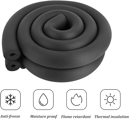 Isolamento del Tubo dell'Acqua, Tubo in Schiuma Flessibile da 20 Mm, Lunghezza ID 16-108 Mm 2 M, Tubo Isolante in Gomma Antigelo per La Protezione dei Tubi (Size : 20mm*20mm) - Honorern